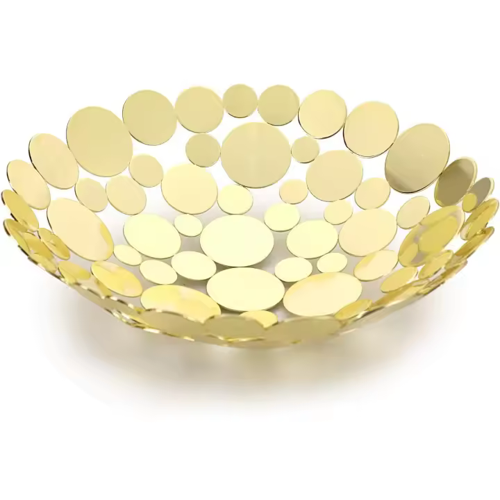 Cesta para frutero, centro de mesa creativo, soporte decorativo para fruta de encimera para encimera de cocina, bandeja de almacenamiento redonda de hierro para fruta - 1