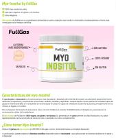 FULLGAS - MYO - Inositol 200g - 100% myo-inositol en polvo, la forma más estudiada de inositol en la literatura científica. 100% vegano, sin gluten y sin lactosa - details 1