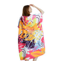 Poncho Toalla Rápida De Secado Microfibra Para Playa Y Natación Robe De Baño Para Adultos Con Capucha Toalla De Natación - details 5
