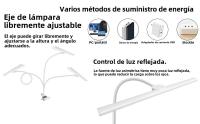 Lámpara De Escritorio LED Ajustable 10W 40CM Con Protección Ocular Luz Clampable 3 Temperaturas De Color Y 10 Niveles De Brillo - details 8