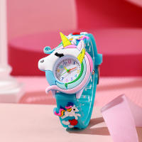 Reloj De Pulsera De Silicona Para Niños Y Niñas Reloj De Regalo Lindo Y Colorido Con Diseño De Animal Movimiento De Cuarzo - details 2