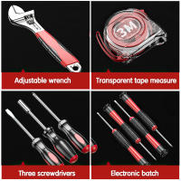 Juego de herramientas - Conjunto de herramientas con taladro inalámbrico de 21V, 117 piezas, herramientas para el hogar, perfecto para propietarios, aficionados a manualidades y profesionales, rojo - details 10