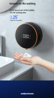 Desinfectante de Manos de espuma con sensor inteligente, Lavado Automático montado en la pared, carga de teléfono móvil, chorro líquido reemplazable antibacterian - details 10