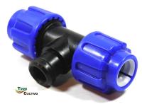 Te rosca hembra 20 mm. Te 3 bocas iguales fabricado en polietileno para manguera-manguera-manguera  Producto de alta calidad con certificado Aenor Pn 16.  Montaje rápido. - details 1