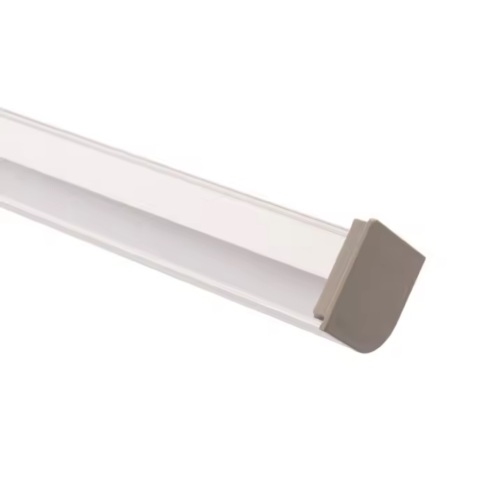 Ledkia Perfil de Aluminio Esquina con Tapa Circular Continua para Tira LED hasta 20 mm - 1