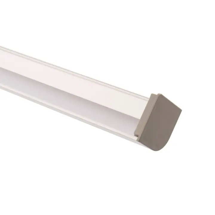 Ledkia Perfil de Aluminio Esquina con Tapa Circular Continua para Tira LED hasta 20 mm - 1