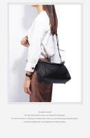 Bolso De Hombro Para Mujer Zency De Cuero Genuino Suave Negro Caqui Beige Gran Capacidad Con Dos Correas Bolso Crossbody - details 4