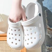 Sandalias De Verano Para Hombre Con Salida Hollow out Antideslizante Suave Bajo Grueso Tacones Jardín Zapatos Ligeros - details 5