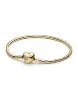 PDORA Moments Cadena de Serpiente con Cierre de Corazón Oro 18CM - details 0