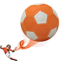 Balón De Fútbol Orange De Alta Densidad Superficie Resistente Al Desgaste Indentación Rotación Curva Para Deportes Al Aire Libre - details 1