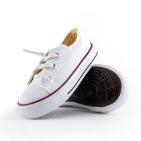 ANDY-Z AN1005 Blanco Zapatillas De Lona  cordon  con puntera de goma, para niños y niñas - details 2