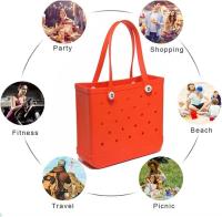 Bolsa de Playa de gran capacidad, Bolsa de almacenamiento de EVA, durable, Creative, impermeable, con Agujero en El Techo, Bolsa de Playa, cesta de silicona, Bolsa Grande with Agujero, bolsa de almacenamiento de gran tamaño 48CM * 36CM * 24C - details 1