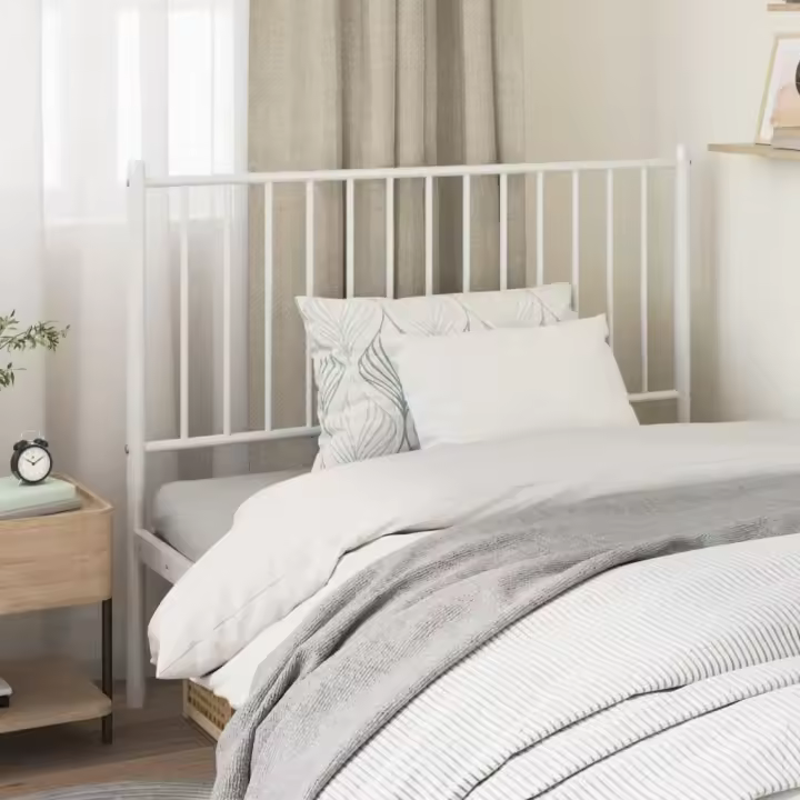 vidaXL Cabecero de metal blanco 107 cm - 1