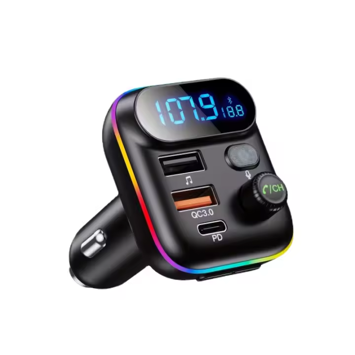 Adaptador Para Coche, Transmisor De Radio FM Inalámbrico 5,0, Reproductor De Música MP3 - 1