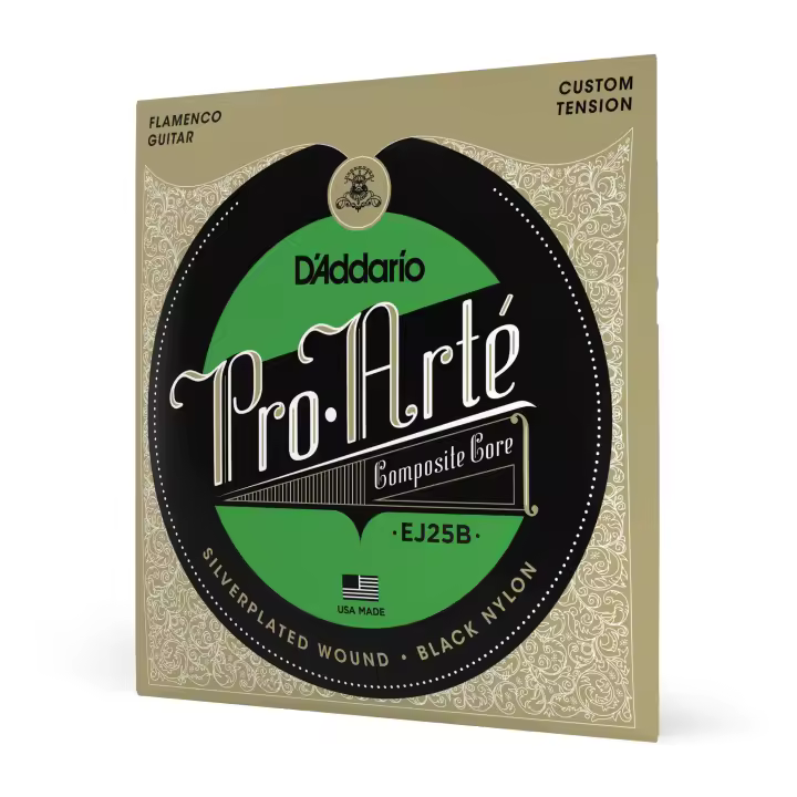 D'Addario EJ25B Pro-Arte Black Nylon Composite Flamenco Guitar Strings. Code. EJ25B - 1