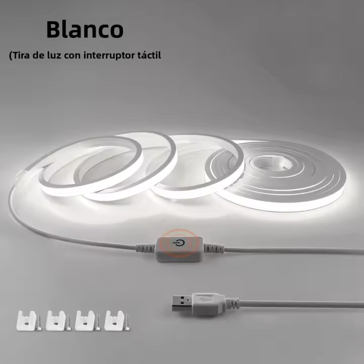 Tira De LED COB Con Sensor Táctil USB Luz Neón Impermeable 320 LEDs/M Para Decoración De Jardín Armario Cocina Sala De Estar - 1