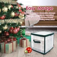 Caja De Almacenamiento De Navidad 64 Cuadrículas Organizador De Esferas De Navidad Decoraciones De Árbol De Navidad Juguete - details 5