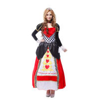 Disfraz De Reina Roja De Alice En El País De Las Maravillas Para Mujer Ropa De Cosplay Sexy Real Traje De Fiesta De Halloween - details 1