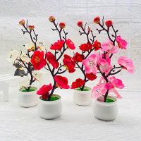 1PCS Arbolito De Bonsái Artificial En Maceta Flores Falsas Para Decoración De Hogar Y Jardín De Hoteles Plantas Simuladas Para Mesa - details 1
