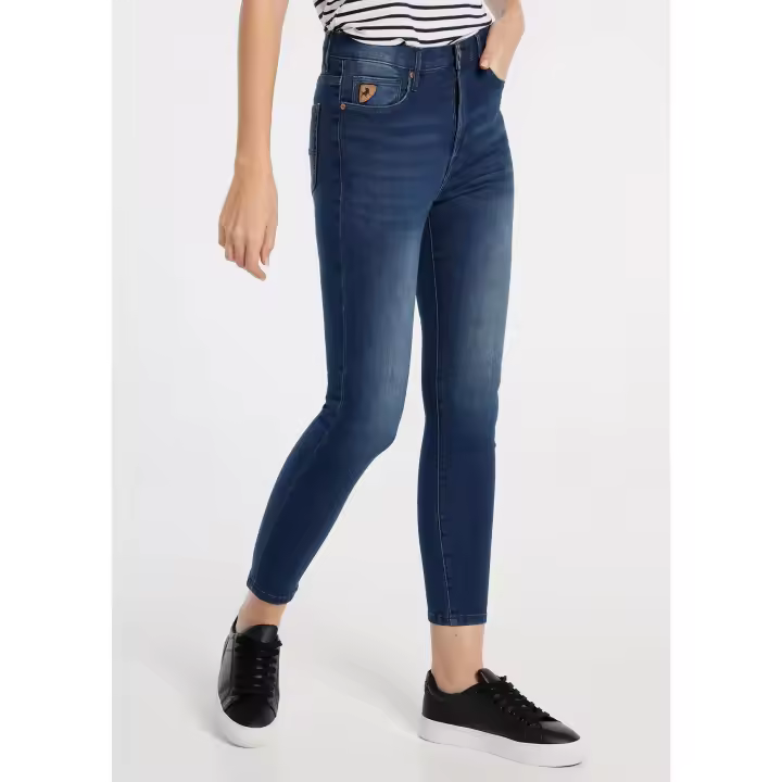 LOIS JEANS - Denim Medium Dark Blue High Waits Skinny Fit  - Tallaje en Pulgadas- Tallaje en Pulgadas - 1