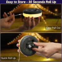Luz De Cadena Recargable Para Camping 2 En 1 Con 8 Modos De Iluminación Luz De Cadena Portátil Para Exteriores Material ABS Fuente De Luz LED Tiempo De Iluminación 6h - details 4
