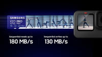 Tarjeta de memoria microSD Samsung PRO Plus 128GB, 256GB, 512GB - Alta velocidad de lectura hasta 180 MB/s, escritura hasta 130 MB/s - U3, V30, A2, Clase 10 - Adaptador incluido - Ideal para smartphones, cámaras y más - details 1