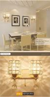 Lámpara De Pared Decorativa De Cristal Simplicidad Luz De Cristal Para Dormitorio Sala De Estar Dorado/Plata Iluminación De Cristal Para El Hogar - details 7