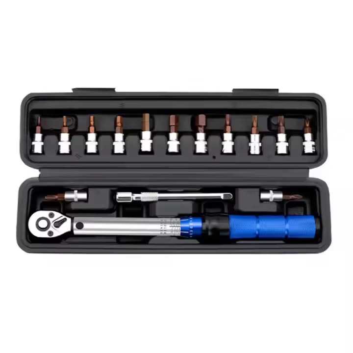 Juego De Llaves De Torque Para Bicicleta 15PCS 1/4" 2-24Nm Doble Dirección Herramienta Allen Chave De Destornillador Kit De Reparación - 1