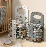 Cesta De Ropa Sucia Plegable Organizador De Lavandería Multifuncional Para Baño Soporte De Pared Material Plástico - details 3