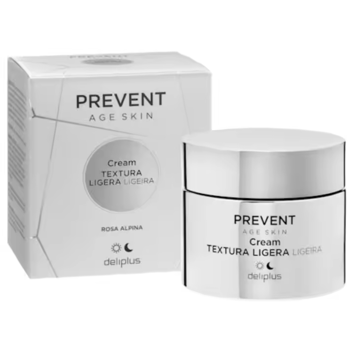 Pack 1 - Crema Facial Textura Ligera Prevent Age Skin 50 ml. Piel normal, mixta y grasa. Rosa Alpina. Deliplus - 1