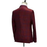 Traje De Novio 2024 Para Hombre Nueva Moda Elegante a Cuadros 2 Piezas Negocios Bodas Personalizado Con Cierre Simple Y Pantalón Cierre De Cremallera - details 3