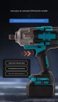 Llave de Impacto Profesional 1000N - Máximo Par Motor, 850W de Potencia - Ideal para Talleres y Uso Industrial (Incluye Maletín y 2 Baterías) - details 4