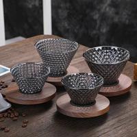 Filtro De Café Con Forma De Fresa Y Diamante Tipo Vidrio Con Madera Pallet Conico Para Té Y Café Manual Filtro De Café Colapsable - details 3