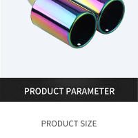 Tubo De Escape Para Coche 2.5" Inlet Acero Inoxidable Doble Tubo Modificado Para La Cola Del Vehículo Compatible Con La Mayoría De Los Coches - details 7