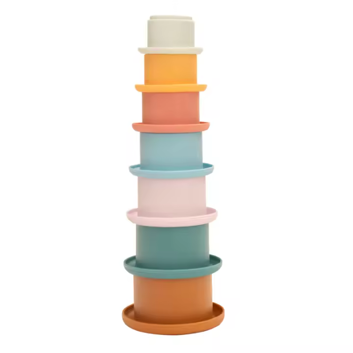 Juguetes De Bloques De Construcción Montessori Para Bebés De Silicona Sin BPA Tazas Nesting Para Niños Crecimiento Educativo Regalos - 1