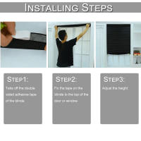1PC Cortinas Plegables De No Tejido Autoadhesivas Para Cocina Y Balcones Cubiertas Solares Para Ventanas Decorativas Para El Hogar - details 14