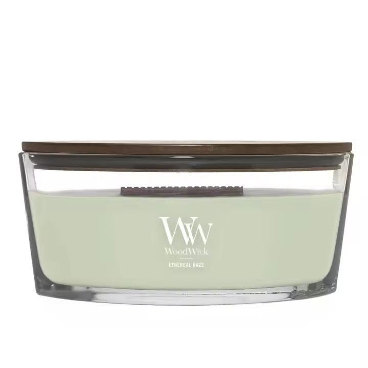 Vela WoodWick Core Ellipse Ethereal Haze Fragancia Fresca y Limpia - 1