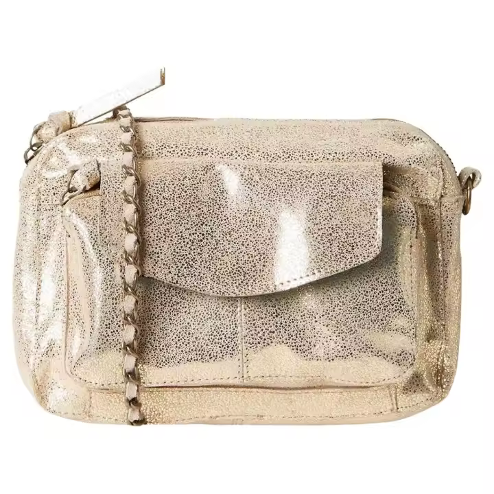 Maletas y bolsas Bolsos Pieces Bolso Naina Leather Dorado - 1