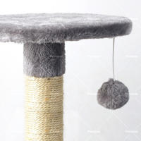 Marco de escalada para gatos gris, plataforma de salto para gatos, torre para gatos, columna para gatos integrada sin ocupación, columna de sisal gruesa, juguete para gatos, 55 x 35 x 72 cm - details 4
