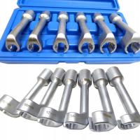 JUEGO LLAVES VASOS ABIERTOS PARA INYECTORES MOTOR DIESEL DE 12 CARAS PARA CARRACA 1/2'' - details 0