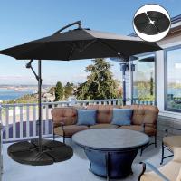 Outsunny Base para Sombrilla de 4 Piezas Soporte para Parasol Rellenable con Arena 68 kg o Agua 52 L para Jardín Patio Terraza Negro - details 1