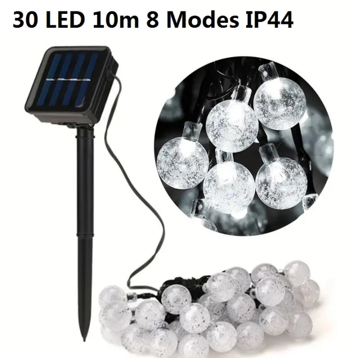 Guirnalda de Luces de Jardín - Luces LED de Exterior con Bombillas - Guirnalda Solar Recargable - Decoración para Interior y Exterior [Clase de eficiencia energética A] para Jardín, Boda, Vacaciones, Navidad, Terraza, las vacaciones - 1