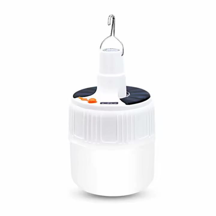 Lámpara Led Solar Recargable | Luz de Emergencia Para Camping | Gancho de Maple inoxidable | Diferentes intensidades de Luz | Luz indicadora de Batería | Portátil y ergonómica [Clase de eficiencia energética A +++] - 1