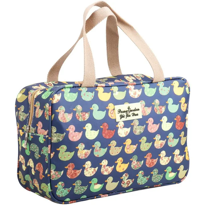 Bolsa de artículos de tocador de tamaño completo, bolsa de cosméticos grande de mano, bolsa de maquillaje de viaje, estuche de almacenamiento portátil, organizador de artículos de tocador impermeable para hombres y mujeres - 1