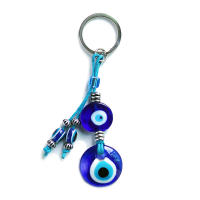 Llavero De Ojo De Suerte Con Mano De Fatima Y Mariposa Azul Para Coche Llavero Turco Con Ojo Maligno Para Hombres Y Mujeres Joyería EY138 - details 40