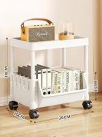 Estante De Libros Portátil Creativo Para Cocina Y Mueble Desplazable Con Ruedas Estante De Almacenamiento Para Cocina Estilo Minimalista Moderno - details 11