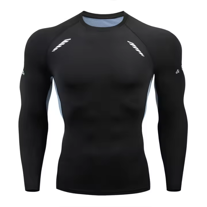 Camiseta De Running Para Hombre Camiseta De Deporte Compresión Rápida Seca Tops De Fitness Entrenamiento En El Gimnasio Camiseta De Deporte - 1