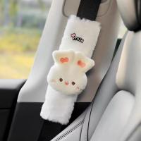 1pc ProteCTOR DE CINTURÓN DE SEGURIDAD COJIN DE HombRO De OVEJA RABIA DISEño DE Oso Dibujos ANIMados Felpa Suave Universal Para Coche - details 2