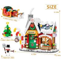 Bloques De Construcción De Bosque Para Regalo De Navidad Casa De Hielo Y Cabina Juguete De Bloques De Plástico Para Niños Y Niñas De 6 a 12 Años - details 2
