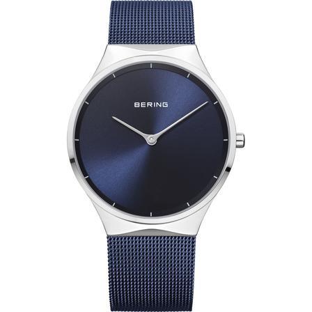BERING Reloj Classic 12138-307 Unisex Acero Inoxidable Azul Resistente Al Agua 30m